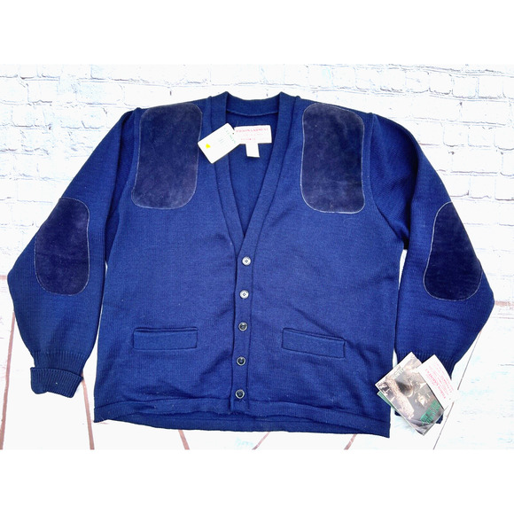 RARE NOS Men FILSON 100% Merino Wool Shooting Guide Cardigan Sweater Large NEW